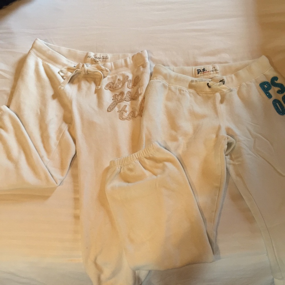 2 pair cropped sweatpants